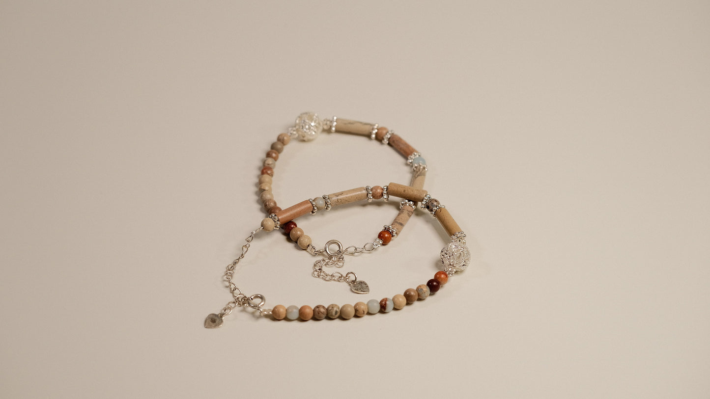 HUSHFOOT Shoushan Stone Bamboo Joint Beaded Bracelet