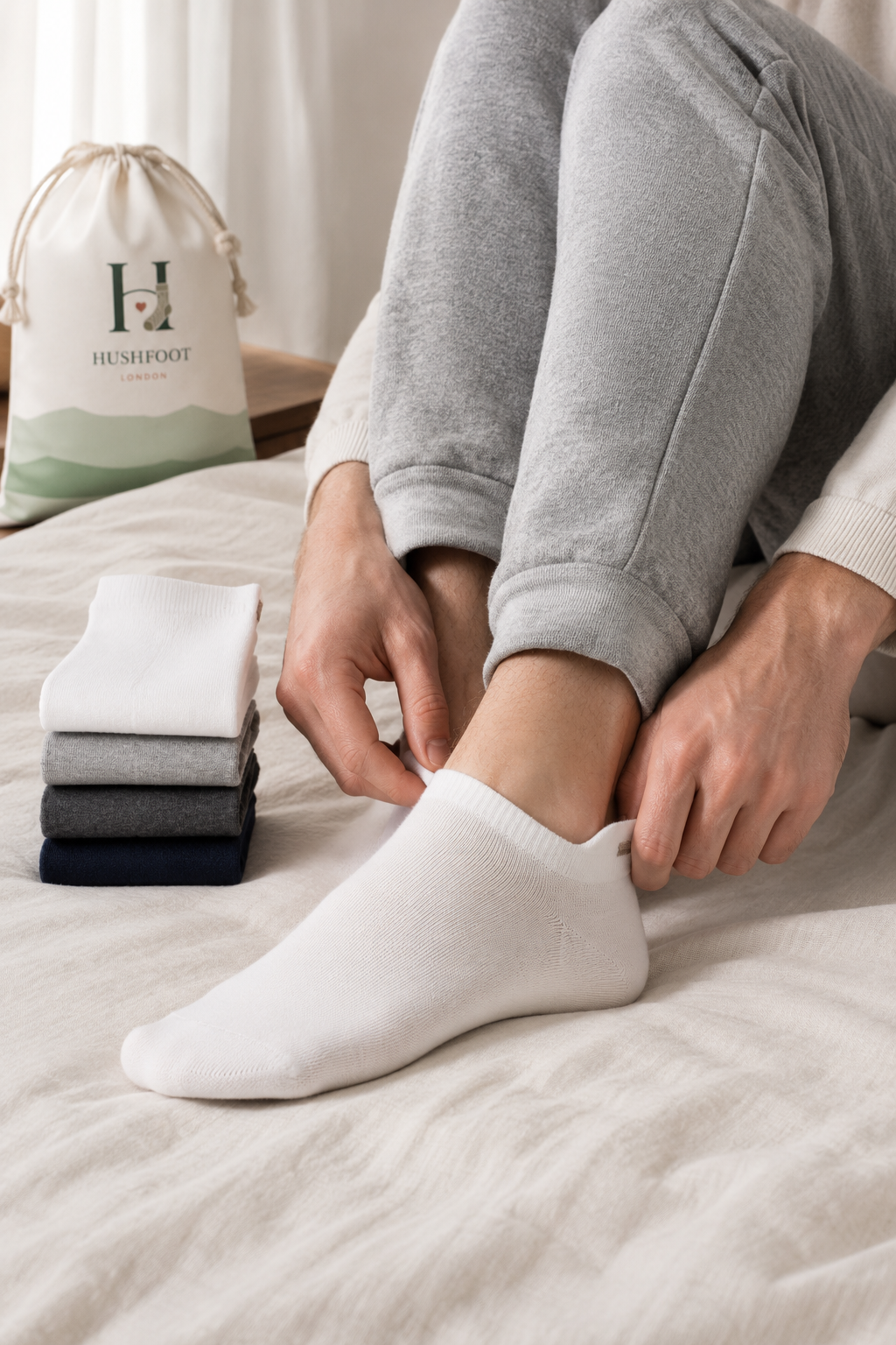 HUSHFOOT Men's Cotton Socks with House Motif for Everyday Wear — English product image 6 (SKU 3088)