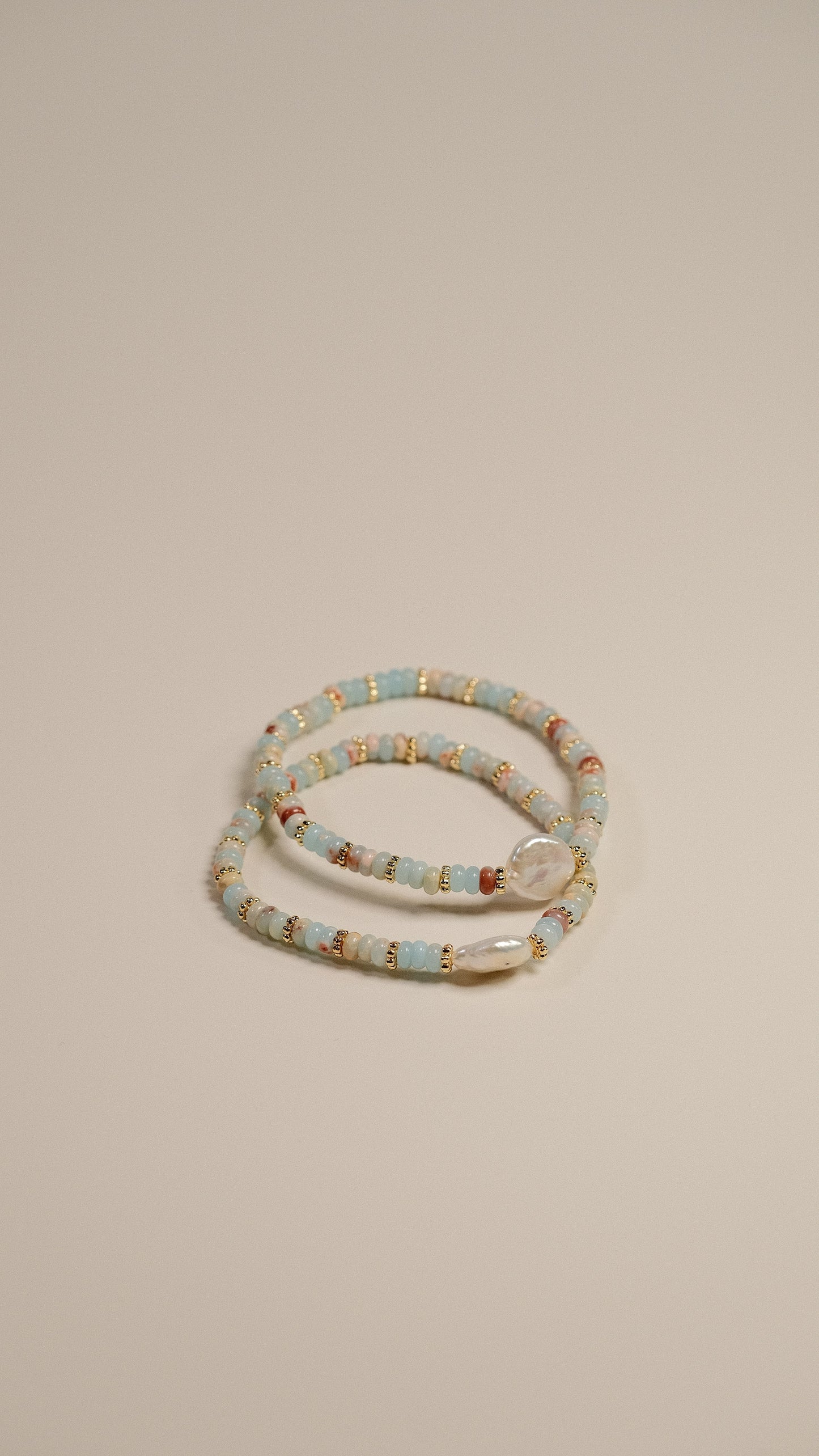 HUSHFOOT Twelve Zodiac Carved Bone and Dzi Bead Bracelet