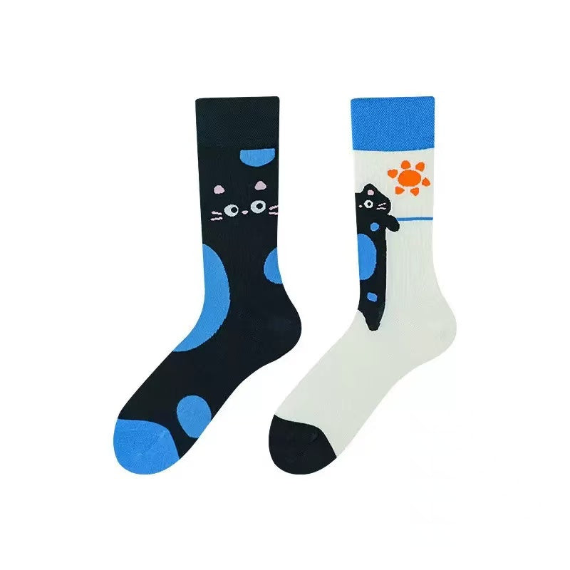 HUSHFOOT Pattern 229 AB cotton crew socks, graphic pattern