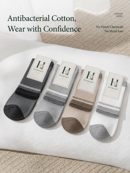 HUSHFOOT Pure Cotton Crew Socks with House Embroidery for Family — English product image 2 (SKU 3087)