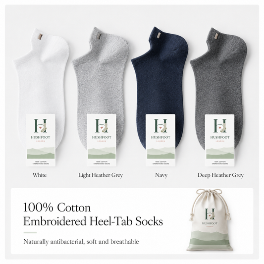HUSHFOOT Men's Cotton Socks with House Motif for Everyday Wear — English product image 1 (SKU 3088)