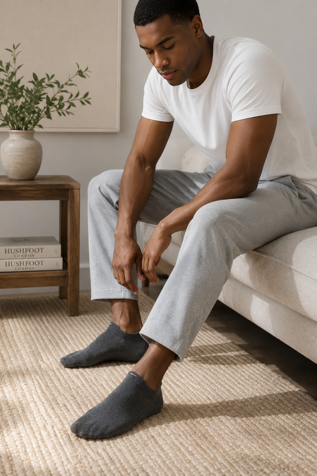 HUSHFOOT Men's Cotton Socks with House Motif for Everyday Wear — English product image 5 (SKU 3088)