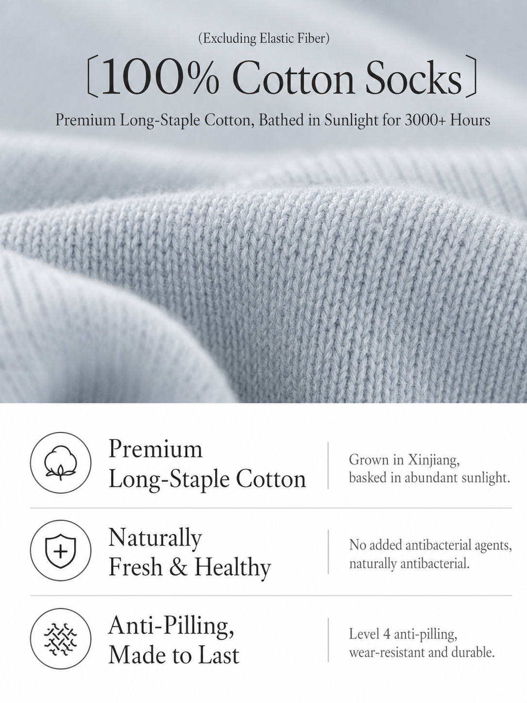 HUSHFOOT Colour Cuff Cotton Ankle Socks in Long-Staple Cotton — English product image 2 (SKU 4118)