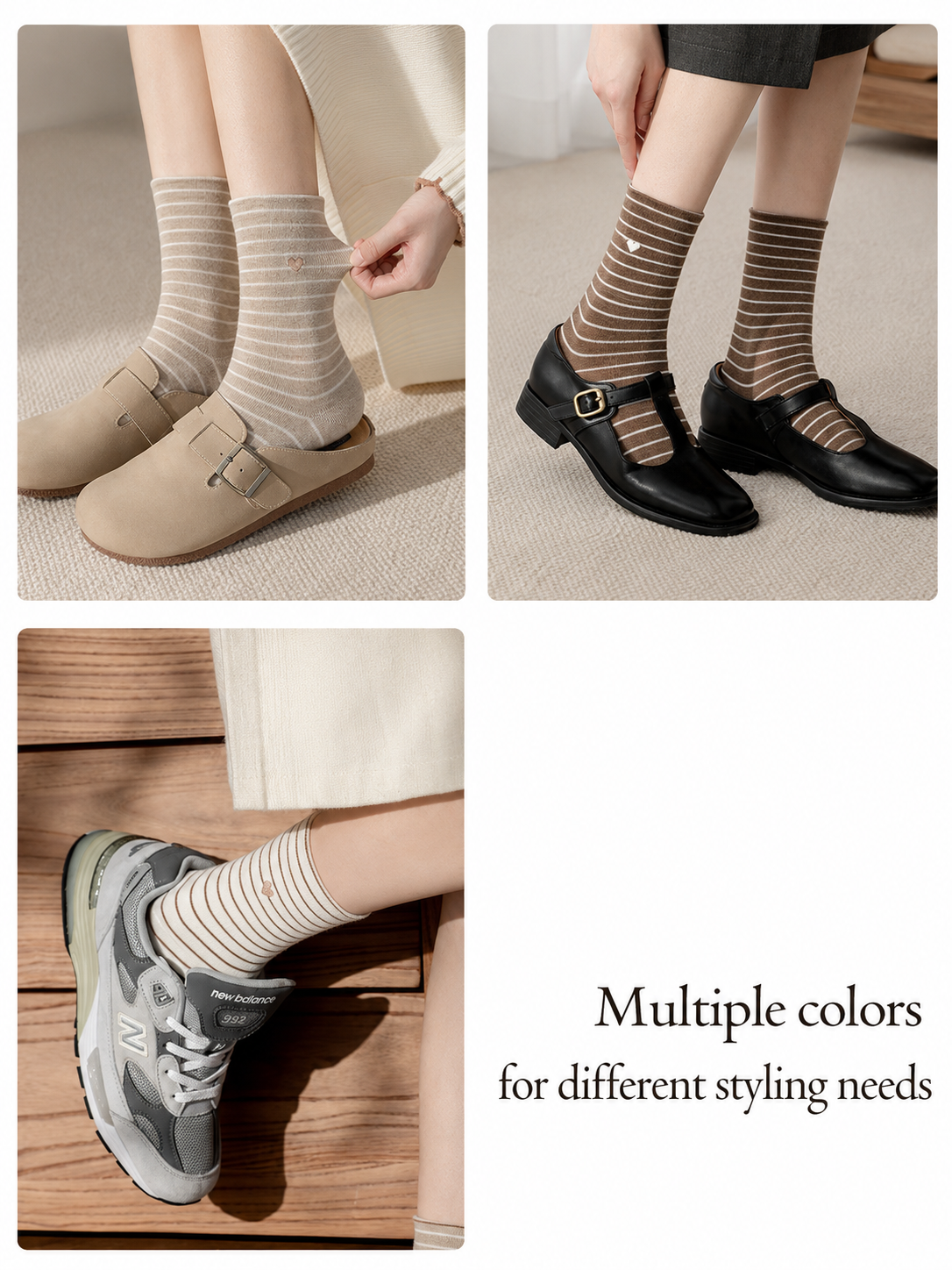 HUSHFOOT Women's Soft Heart Embroidered Socks with Gentle Cuff — English product image 1 (SKU 4263)