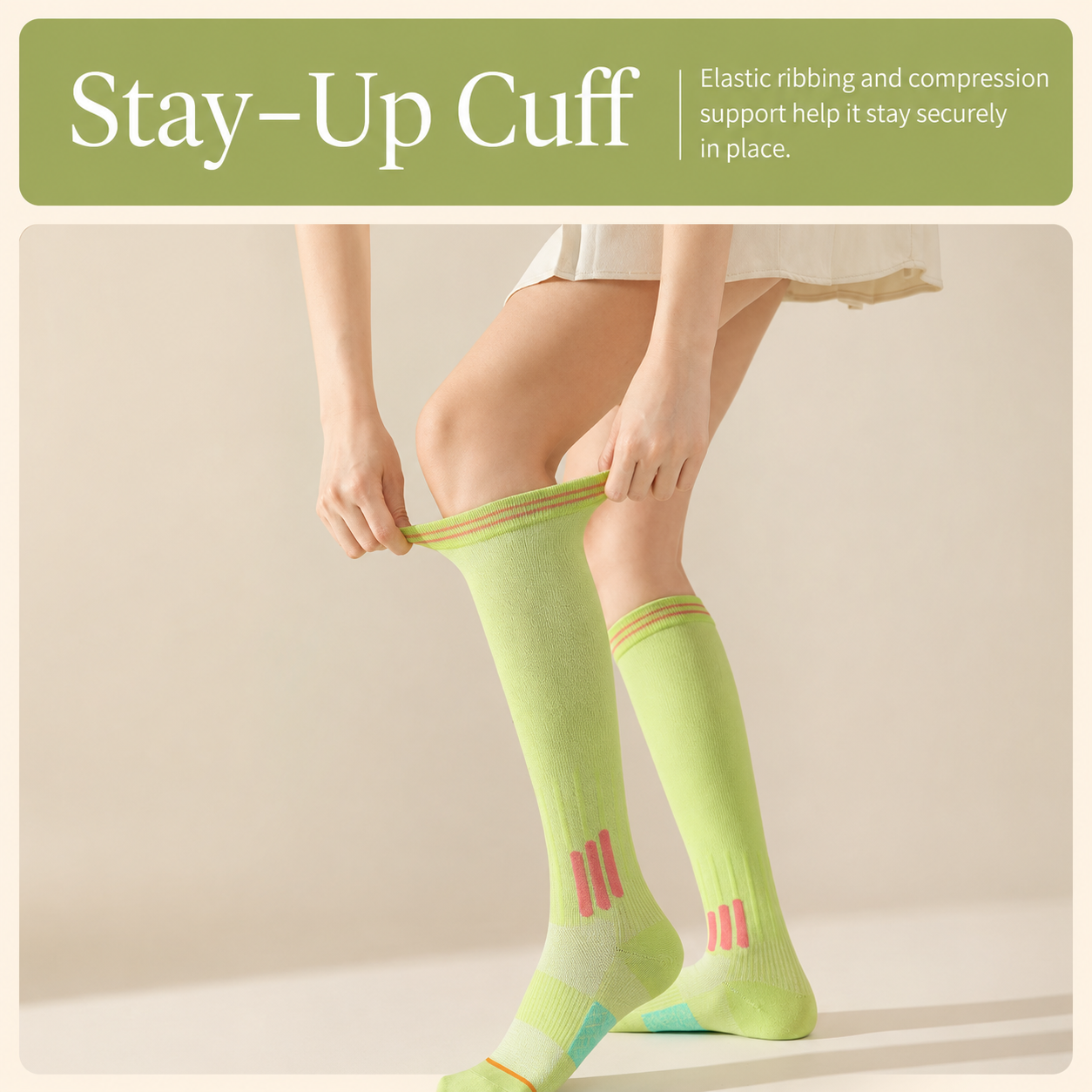 HUSHFOOT women compression knee socks for sport support - product image 2