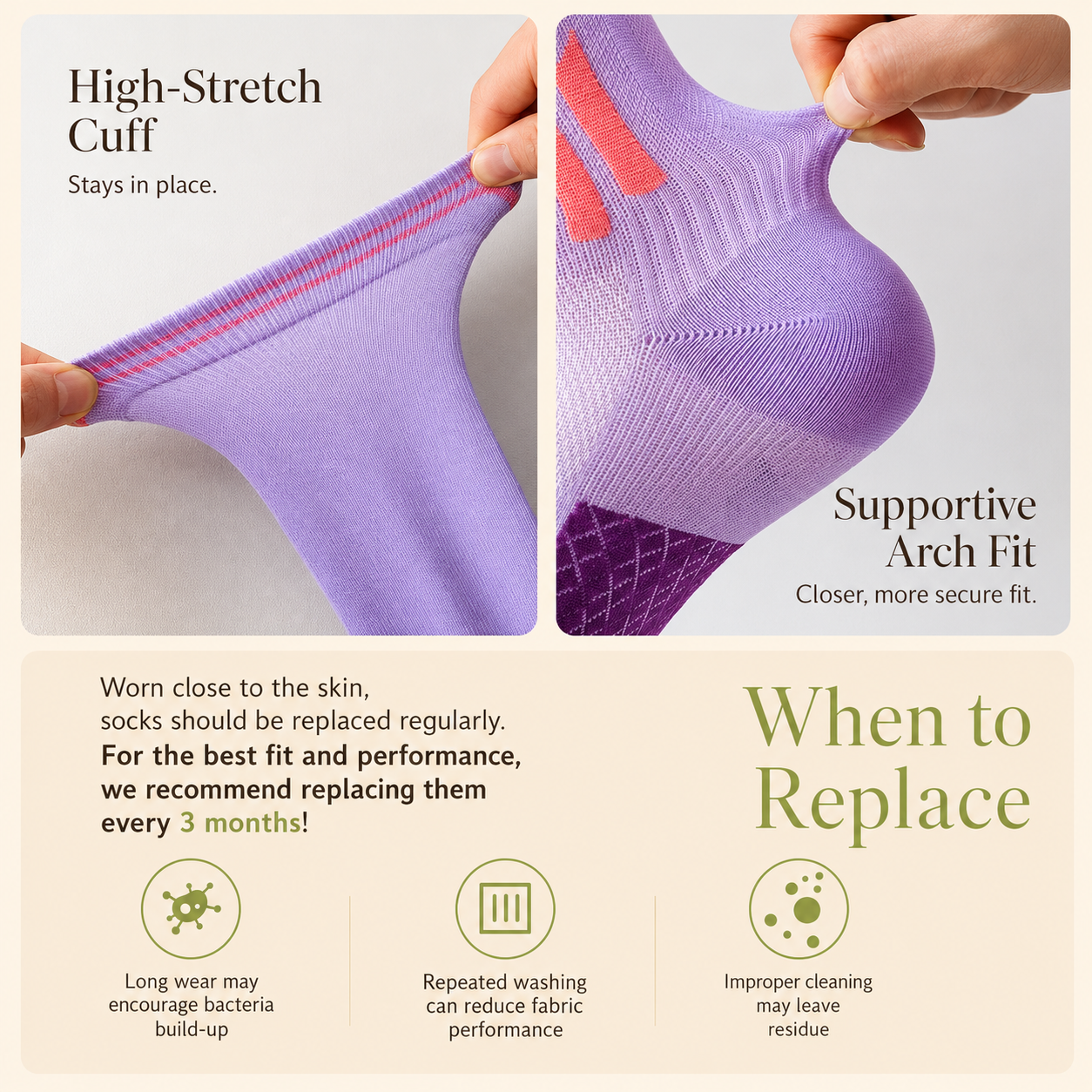 HUSHFOOT women compression knee socks for sport support - product image 6
