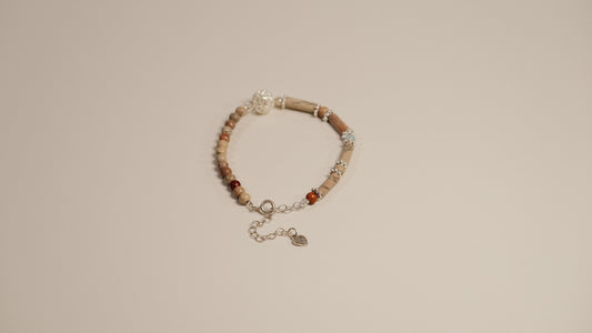 HUSHFOOT Shoushan Stone Bamboo Joint Beaded Bracelet