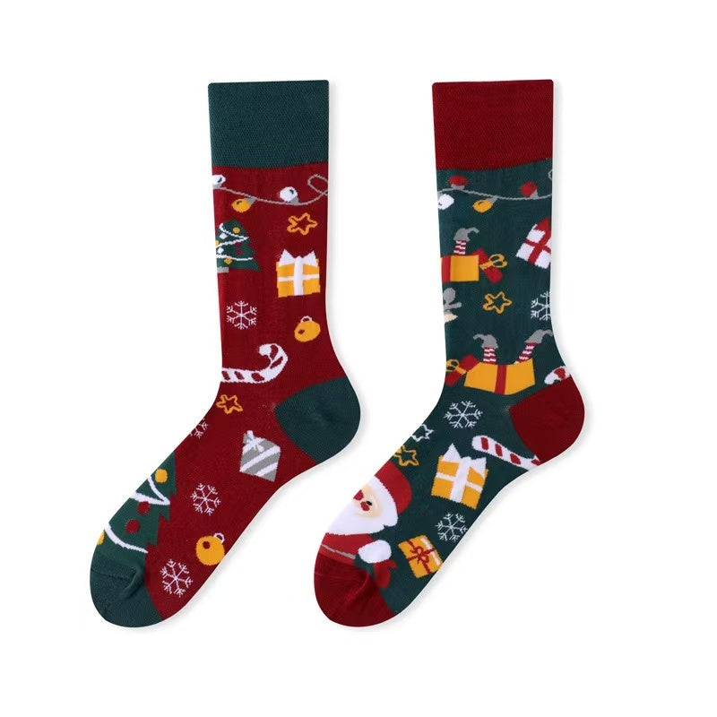 HUSHFOOT Pattern 127 AB cotton crew socks, graphic pattern