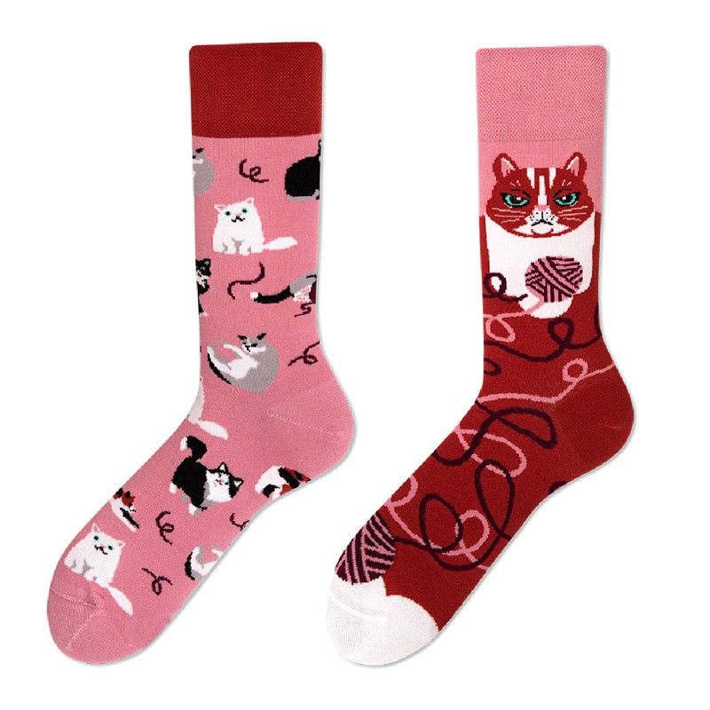 HUSHFOOT Pattern 19 AB cotton crew socks, graphic pattern