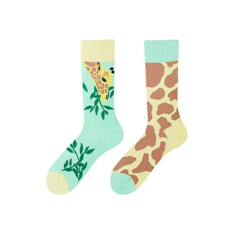 HUSHFOOT Pattern 219 AB cotton crew socks, graphic pattern