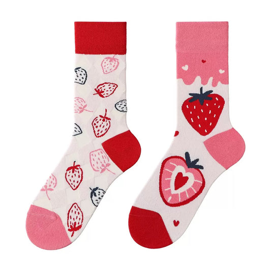 HUSHFOOT Pattern 320 AB cotton crew socks, graphic pattern