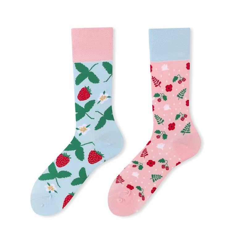 HUSHFOOT Pattern 92 AB cotton crew socks, graphic pattern