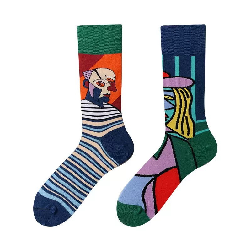 HUSHFOOT Princess & Knight AB cotton crew socks, fairytale motif