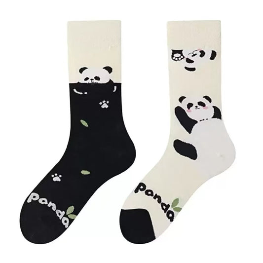 HUSHFOOT Happy Bear AB cotton crew socks, bear motif