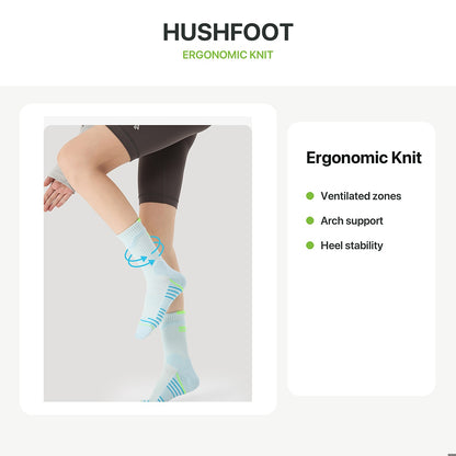 HUSHFOOT ergonomic knit sock zones