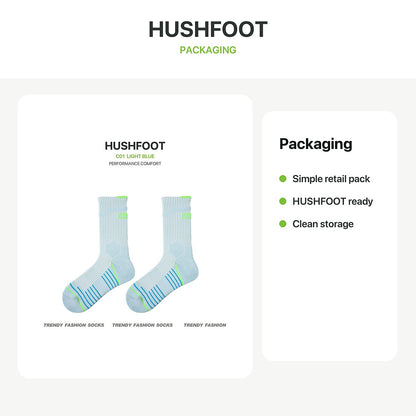 HUSHFOOT sports socks packaging design