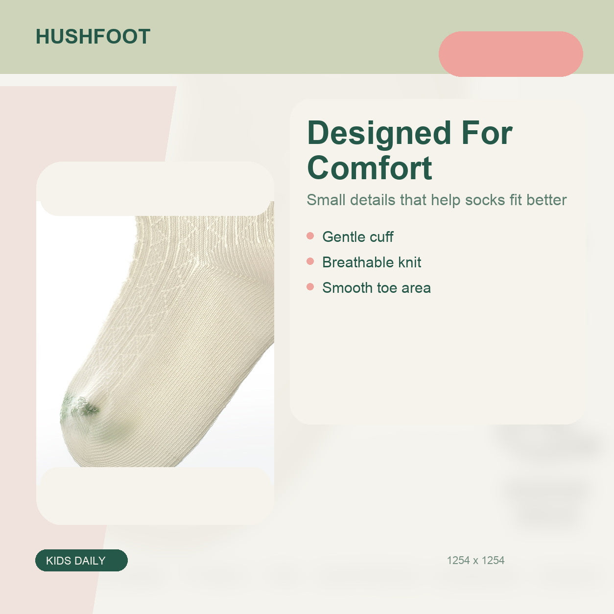 HUSHFOOT kids cotton mesh car socks - Designed For Comfort