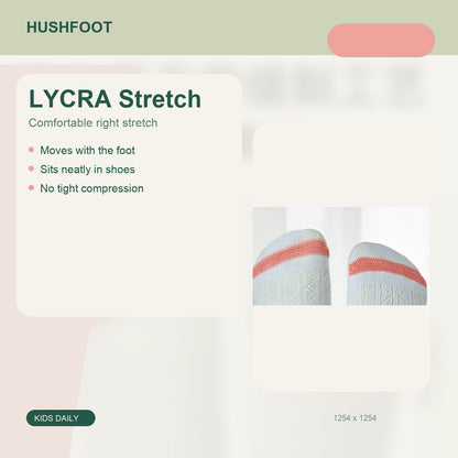 HUSHFOOT kids cotton mesh car socks - LYCRA Stretch